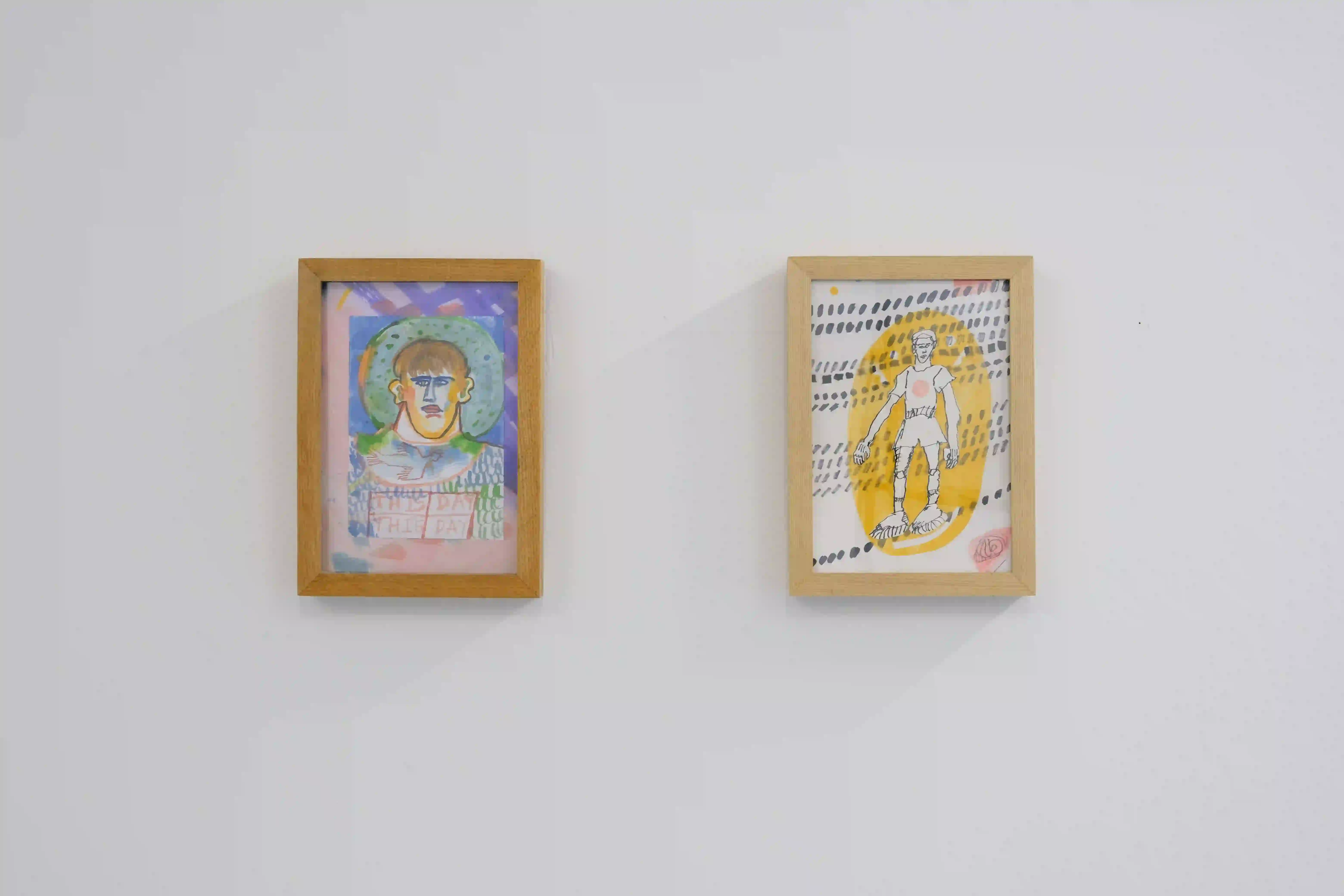 Two framed artworks by Lucinda Purkis